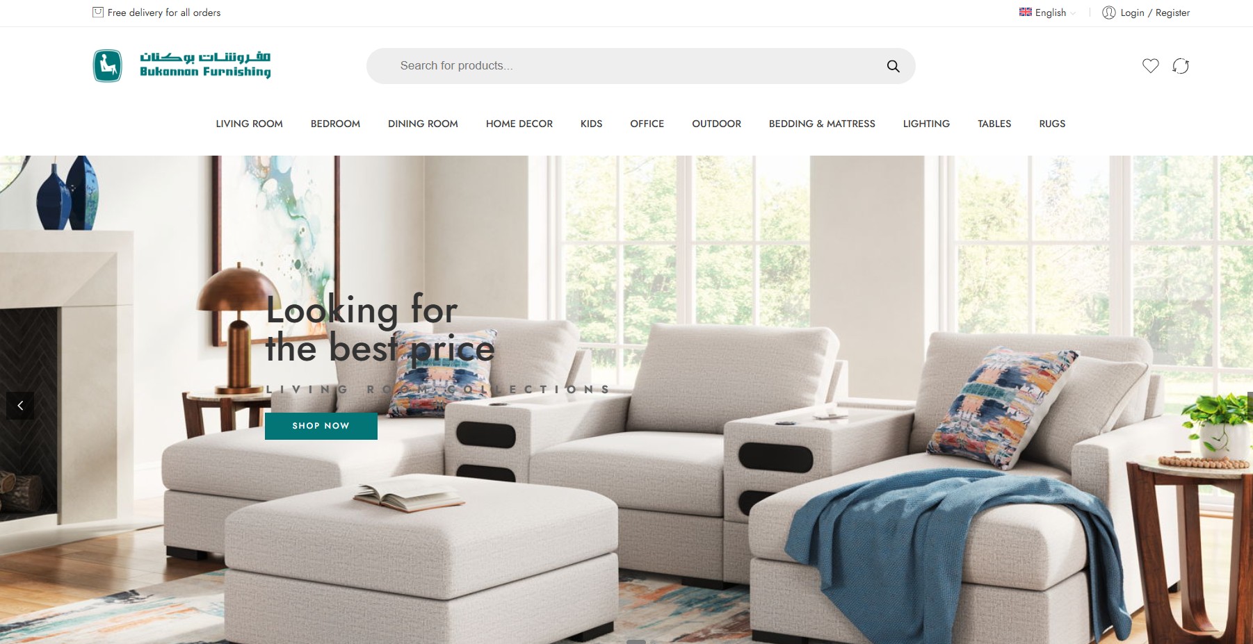 Client website screenshot