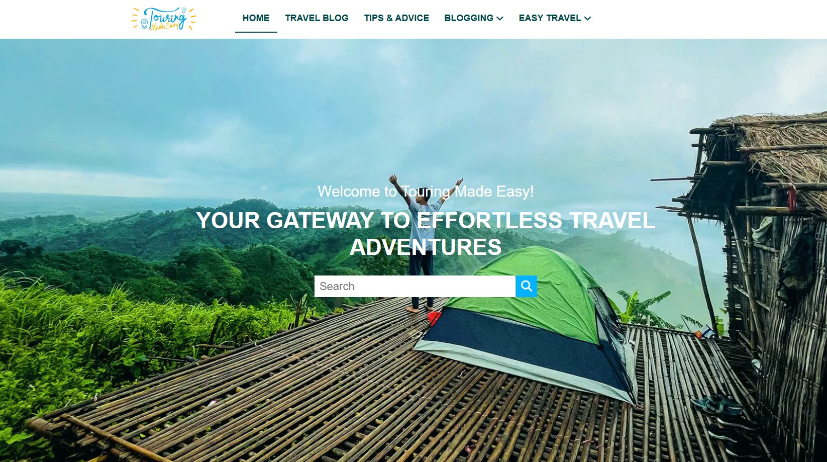 Client website screenshot